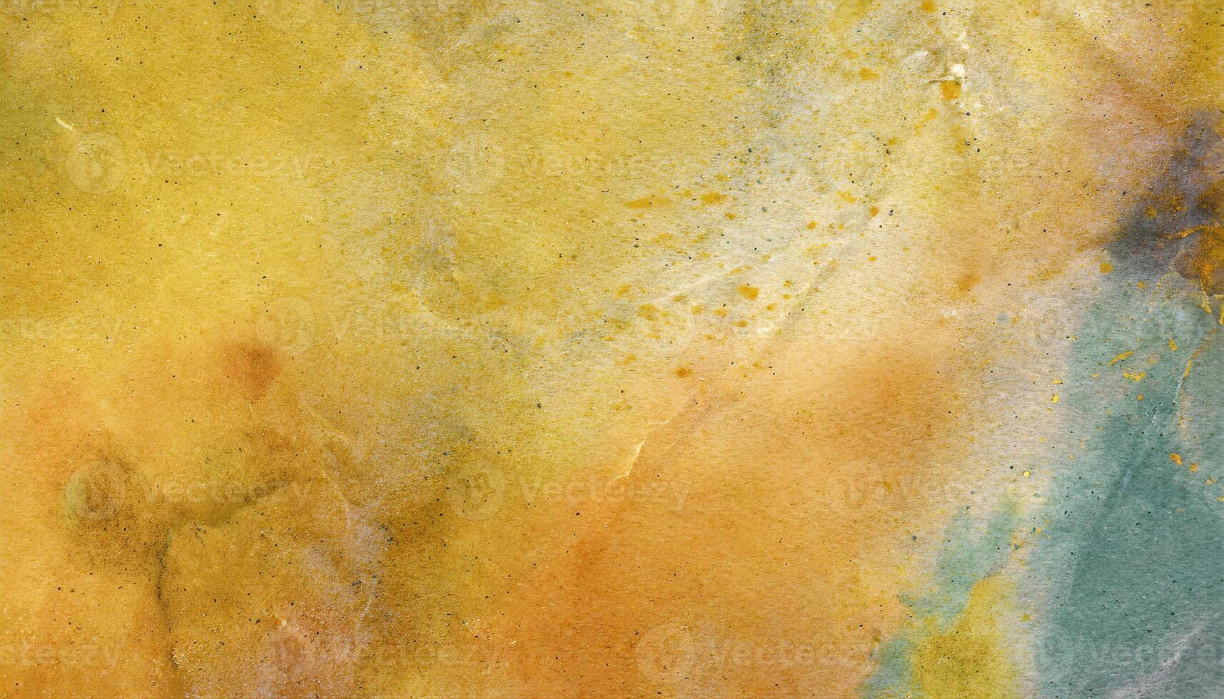 AI generated Abstract grunge paper texture with a subtle mix of subtle yellow orange and green watercolors photo