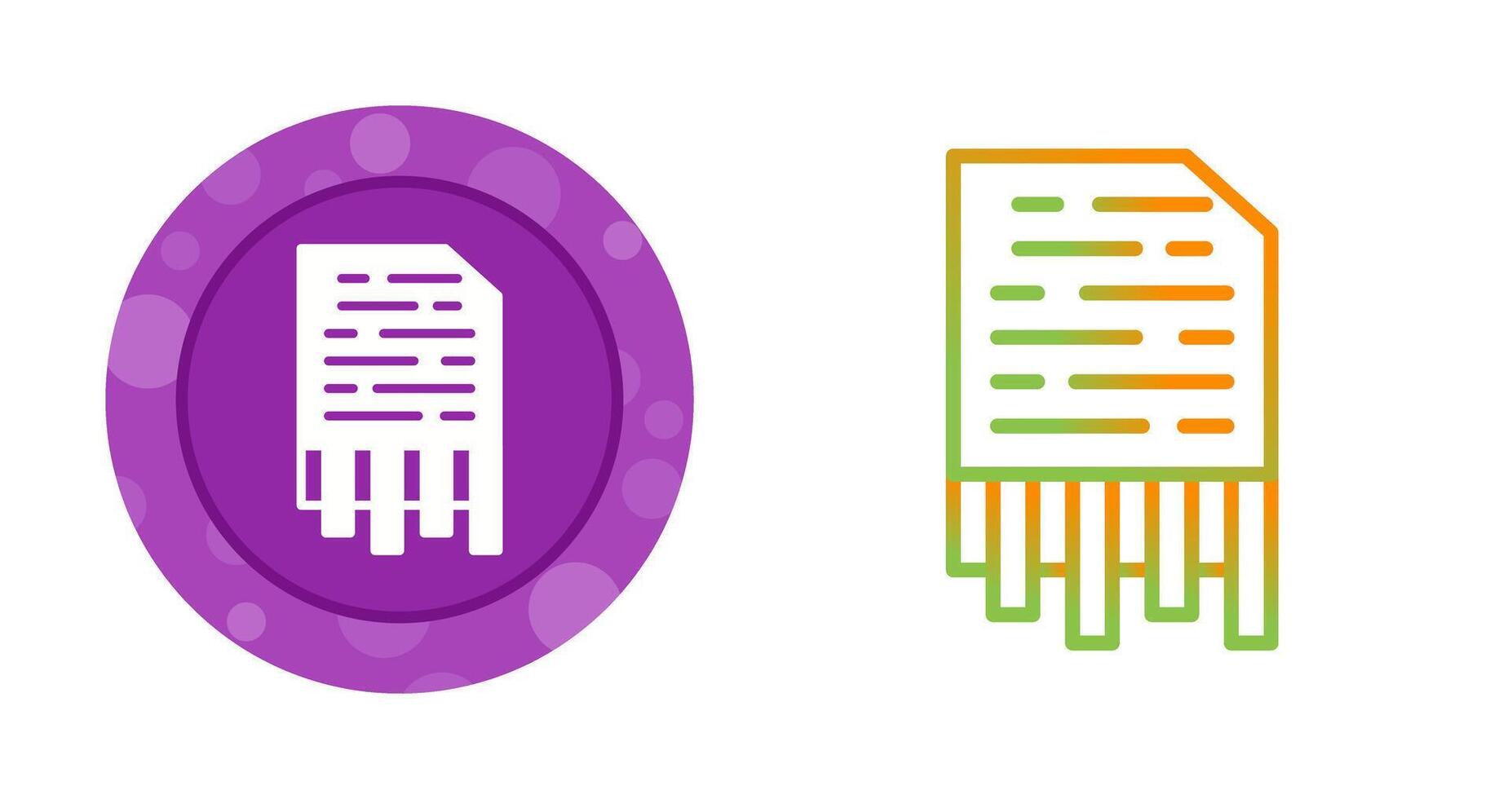 Shredding Vector Icon