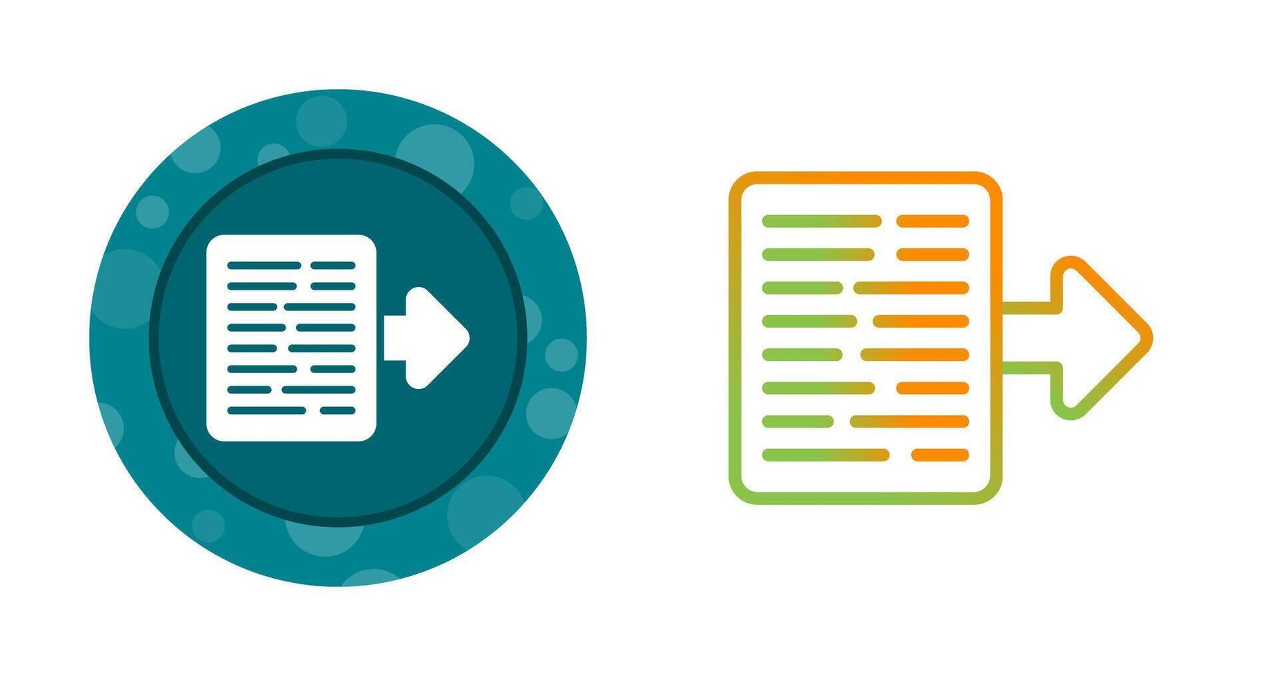 Document Export Vector Icon