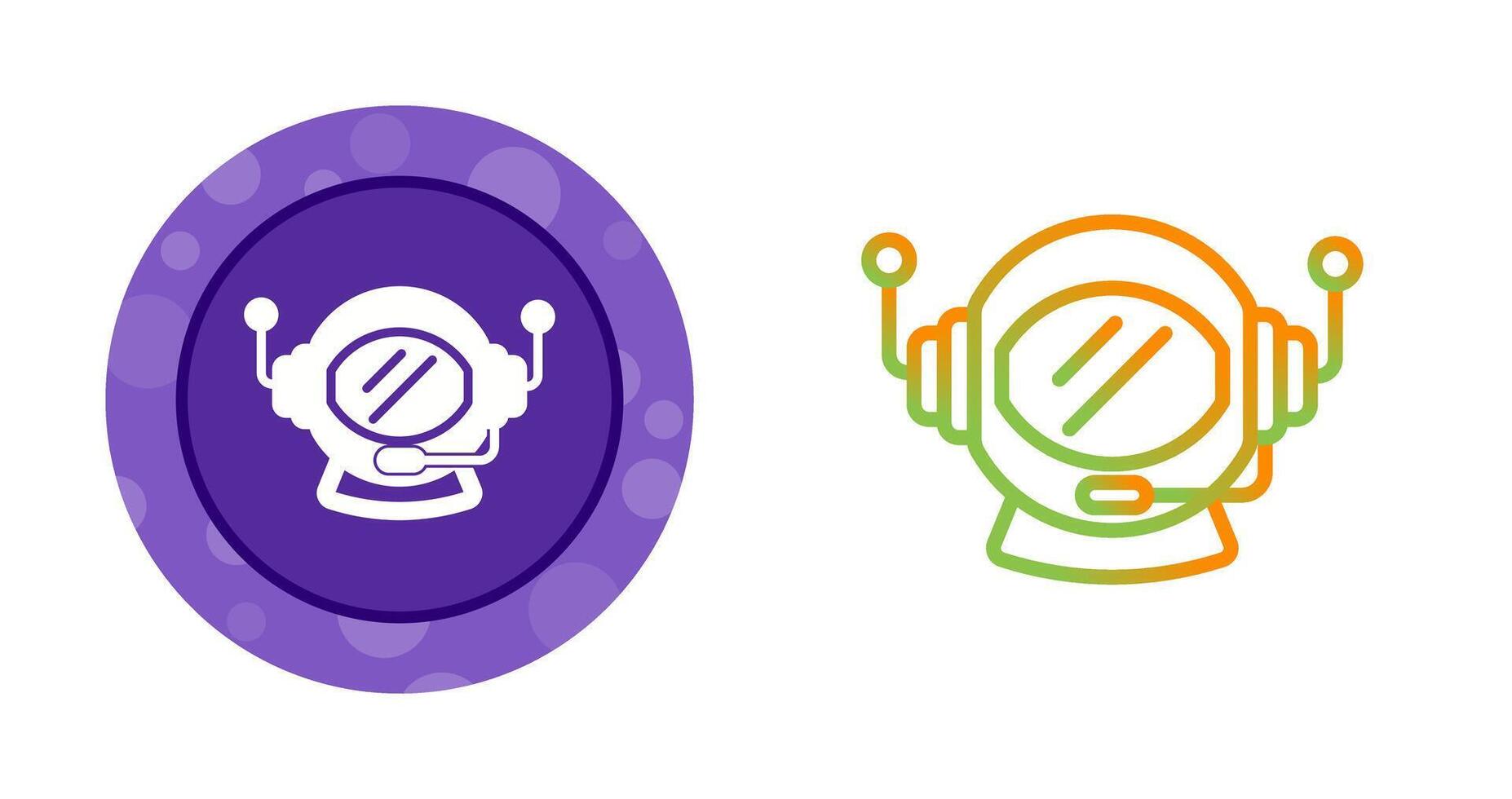 Astronaut Helmet Vector Icon