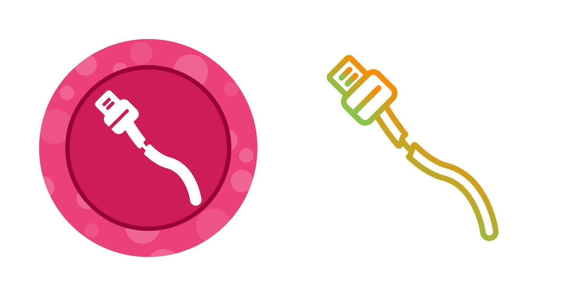 Broken Cable Vector Icon