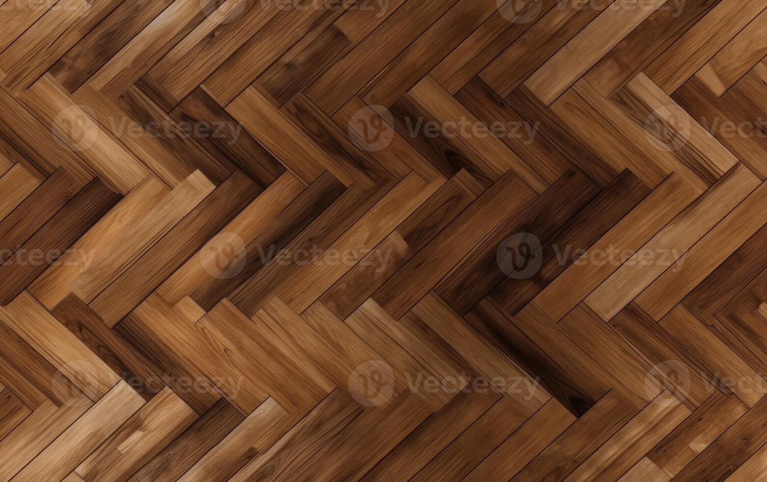 AI generated Fishbone parquet floor background photo