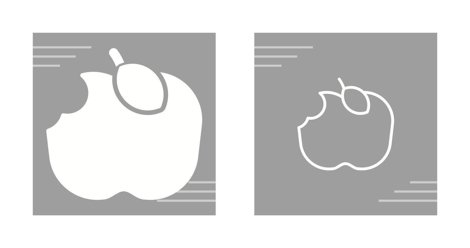 Apple Eaten Vector Icon