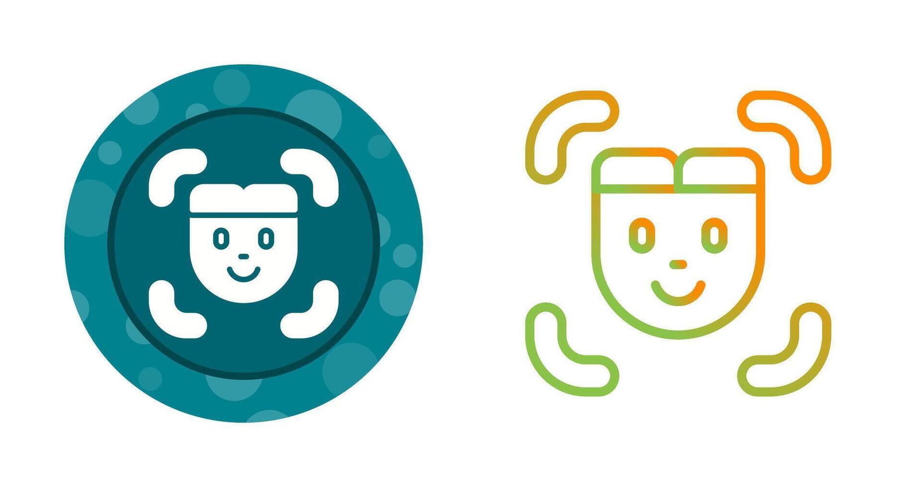 Facial Recognition Vector Icon