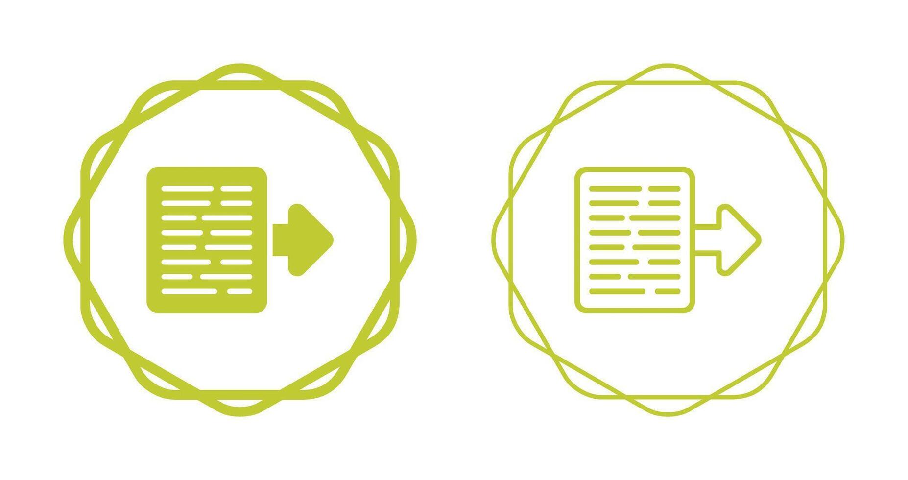 Document Export Vector Icon