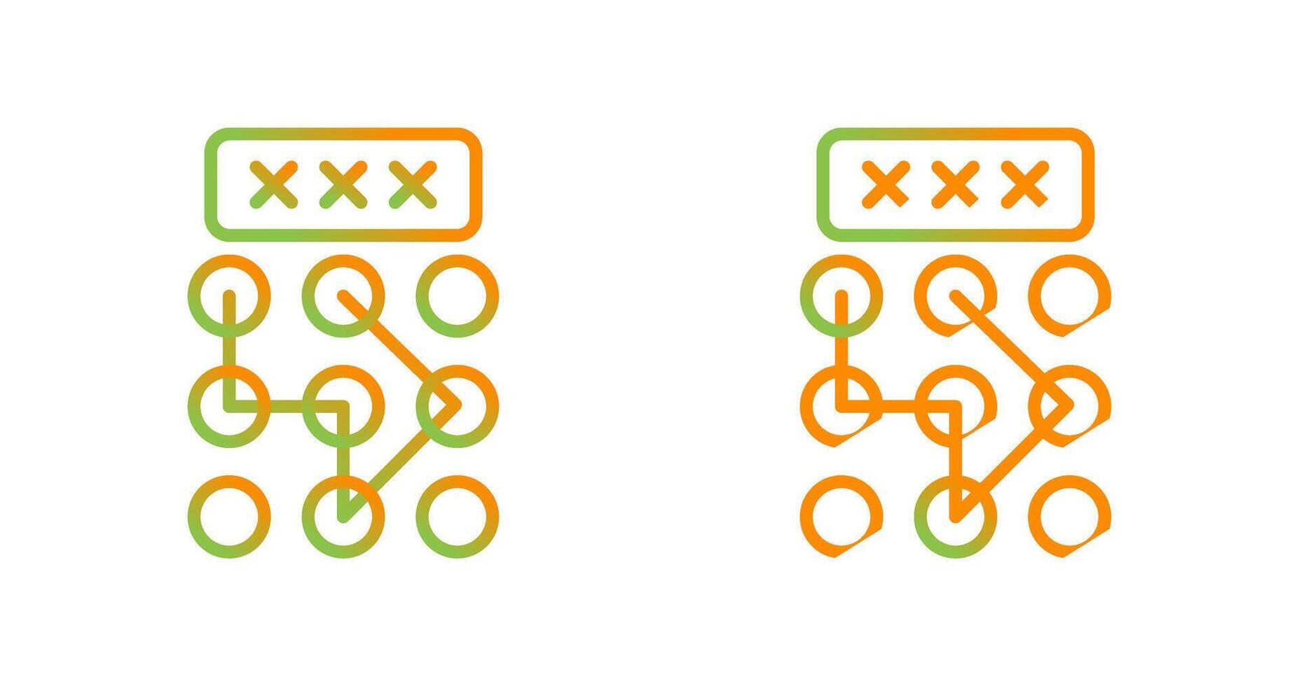 Pattern Lock Vector Icon