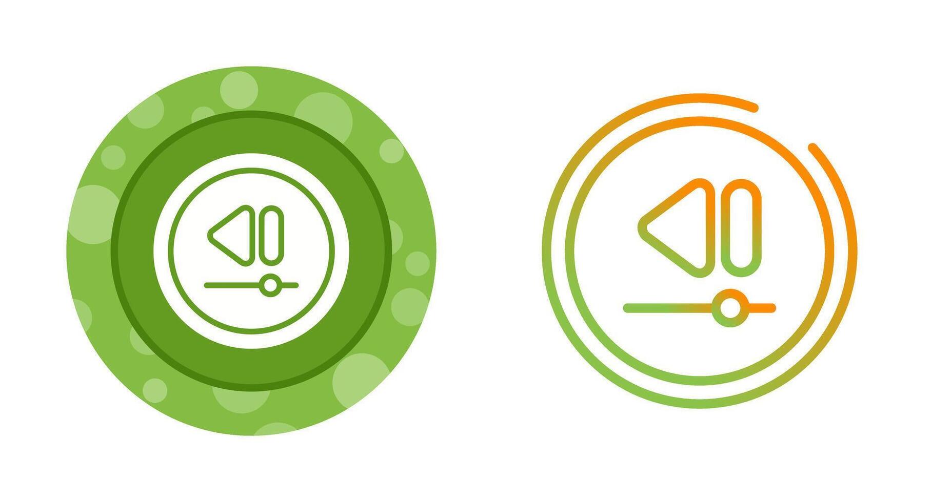 Video Rewind Button Vector Icon
