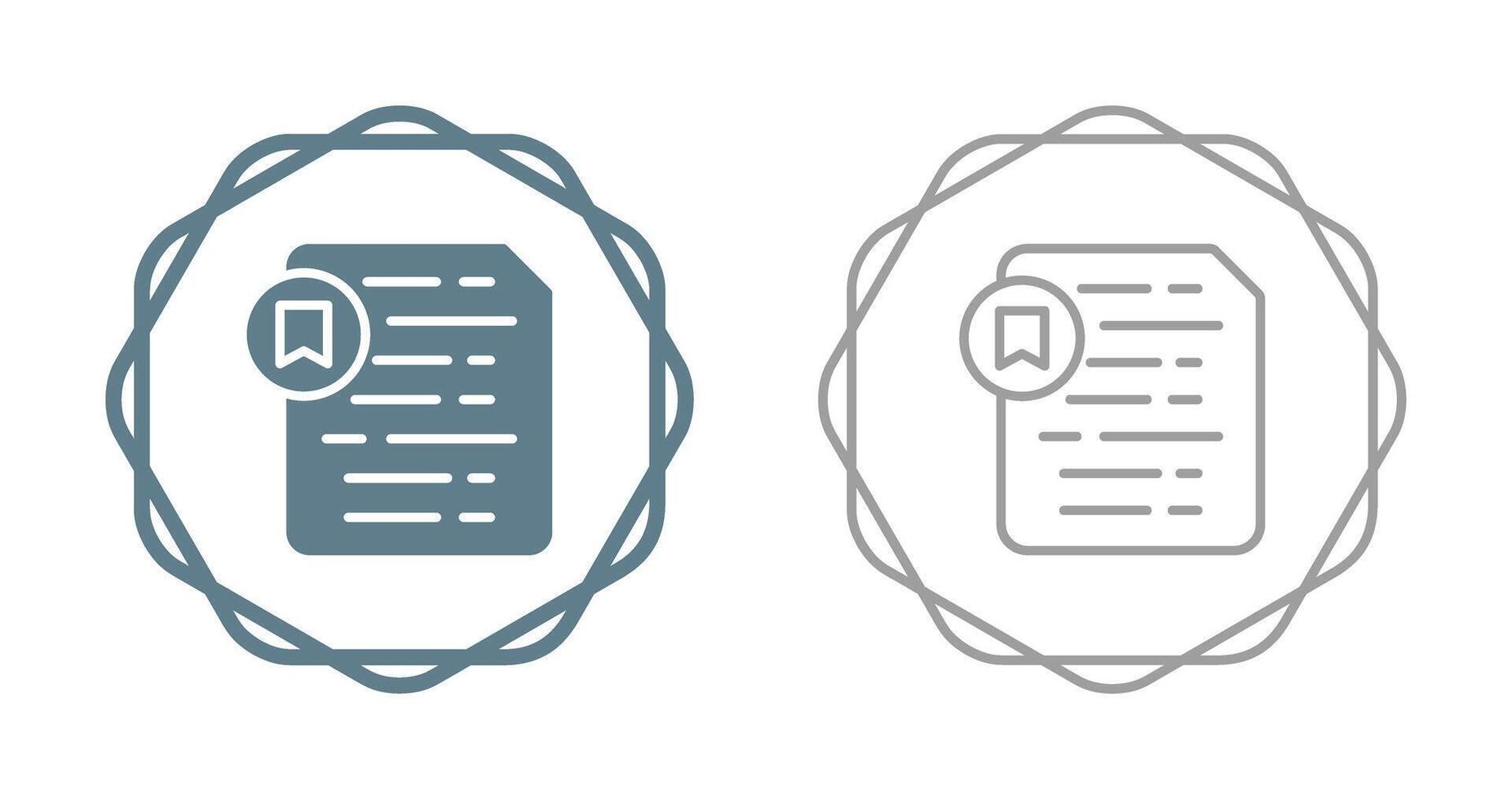Document Insert Bookmark Vector Icon