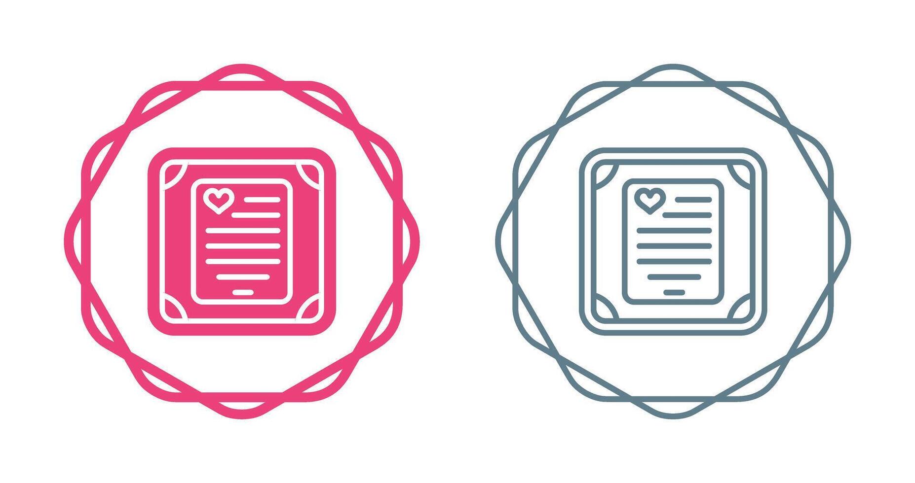 Love poem in a frame Vector Icon