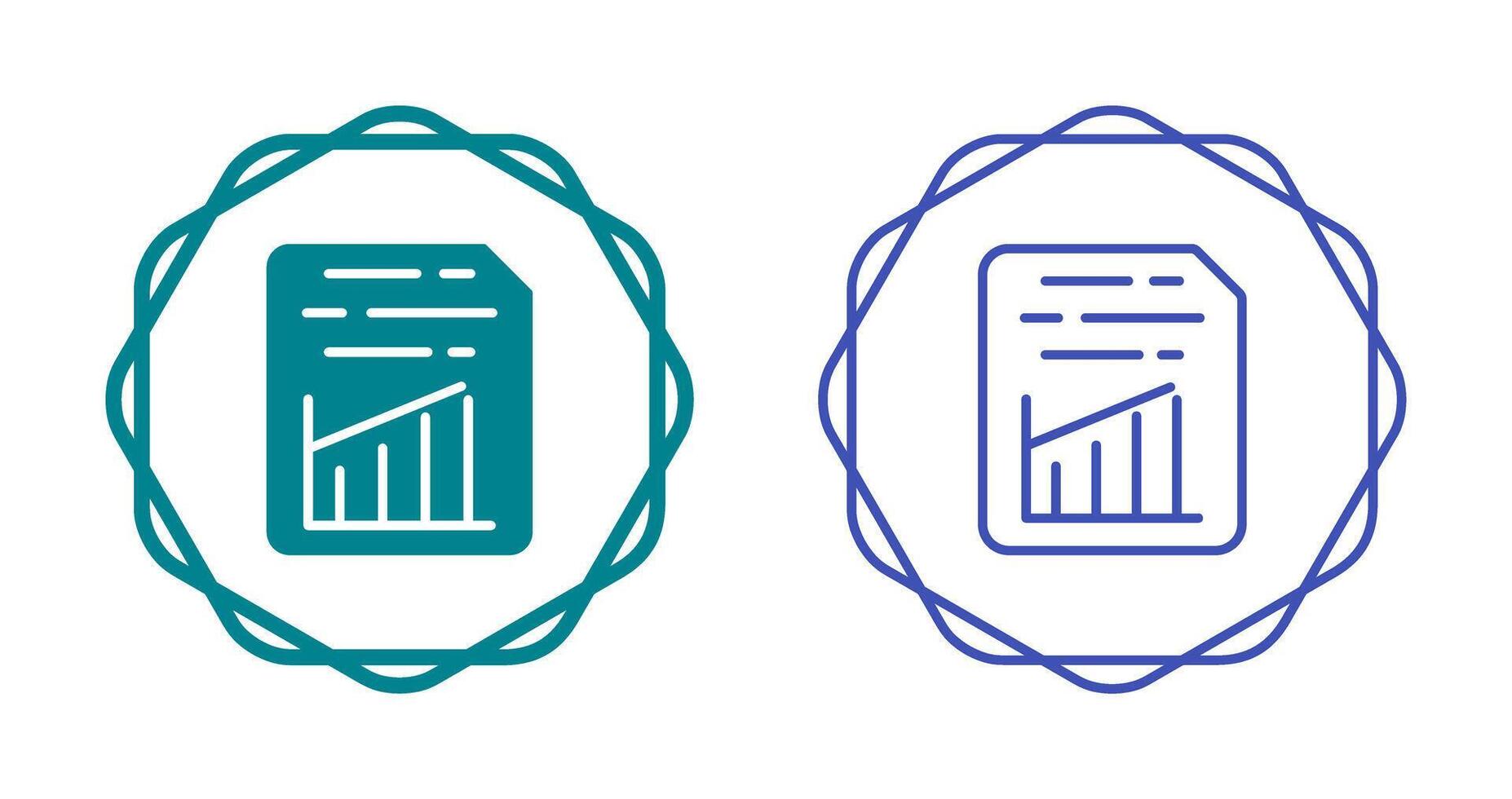 Document Insert Graph Vector Icon