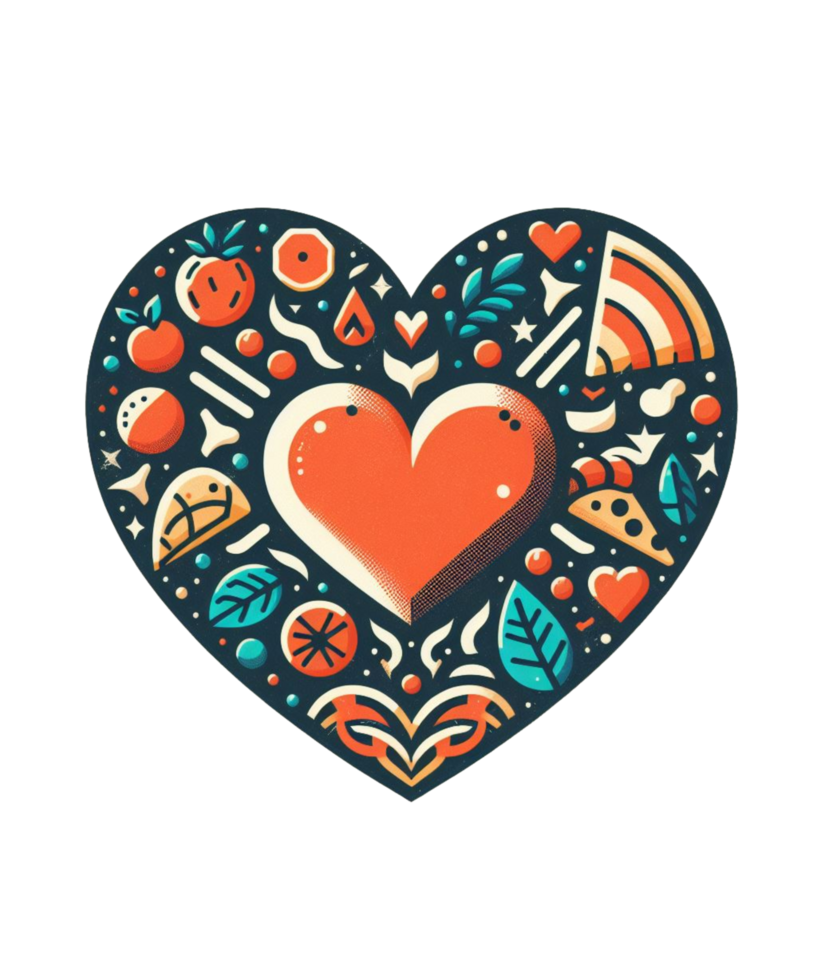 AI generated Valentines day Design Elements Illustration PNG