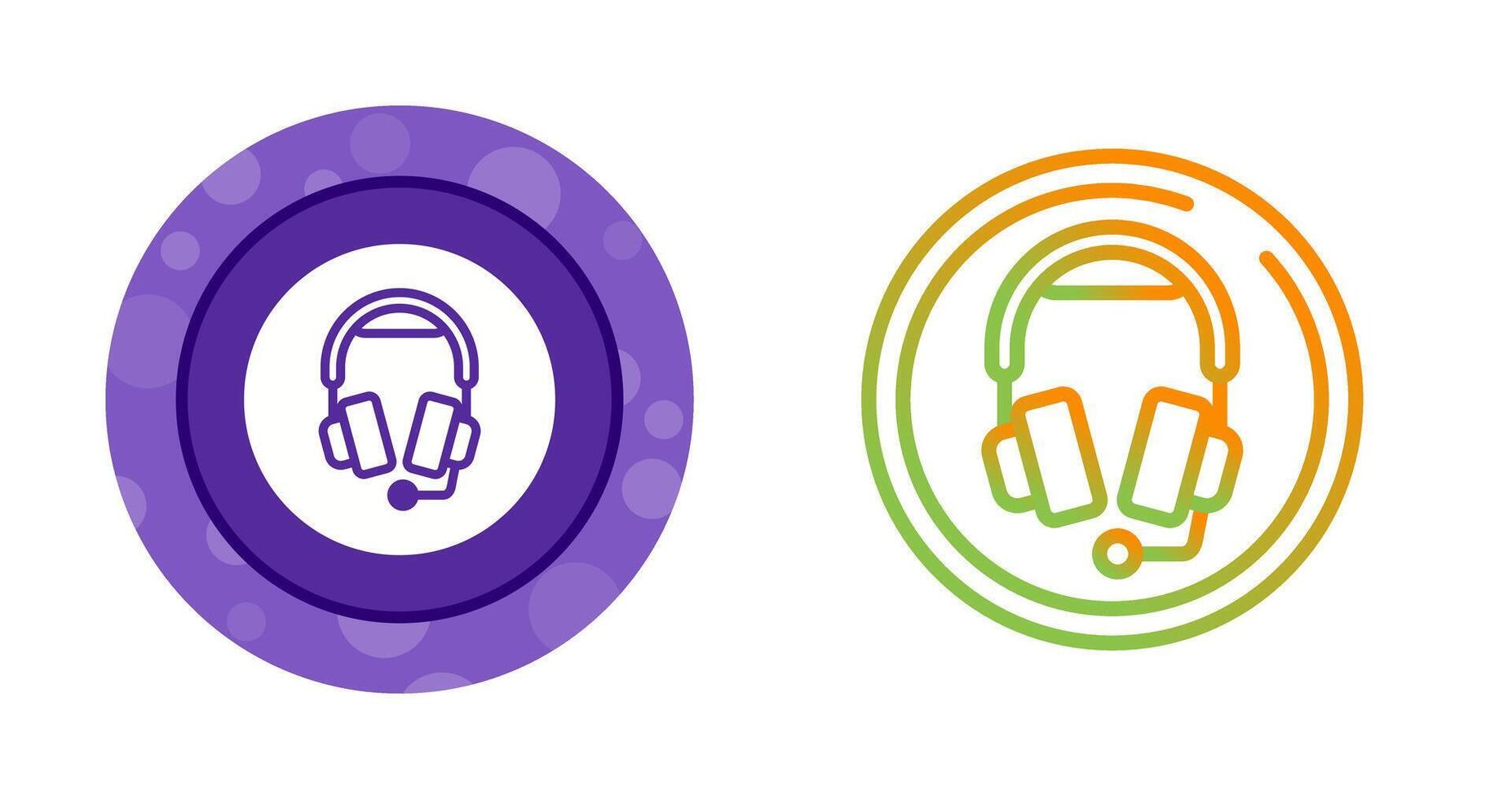 Headphones with Microphone Vector Icon