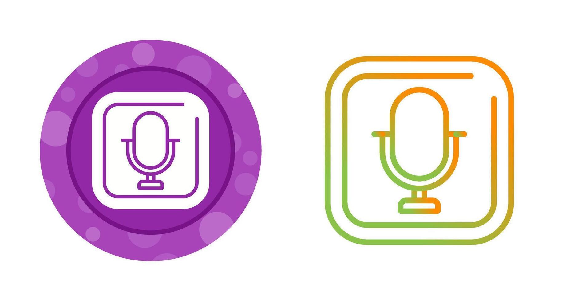 Microphone Square Vector Icon