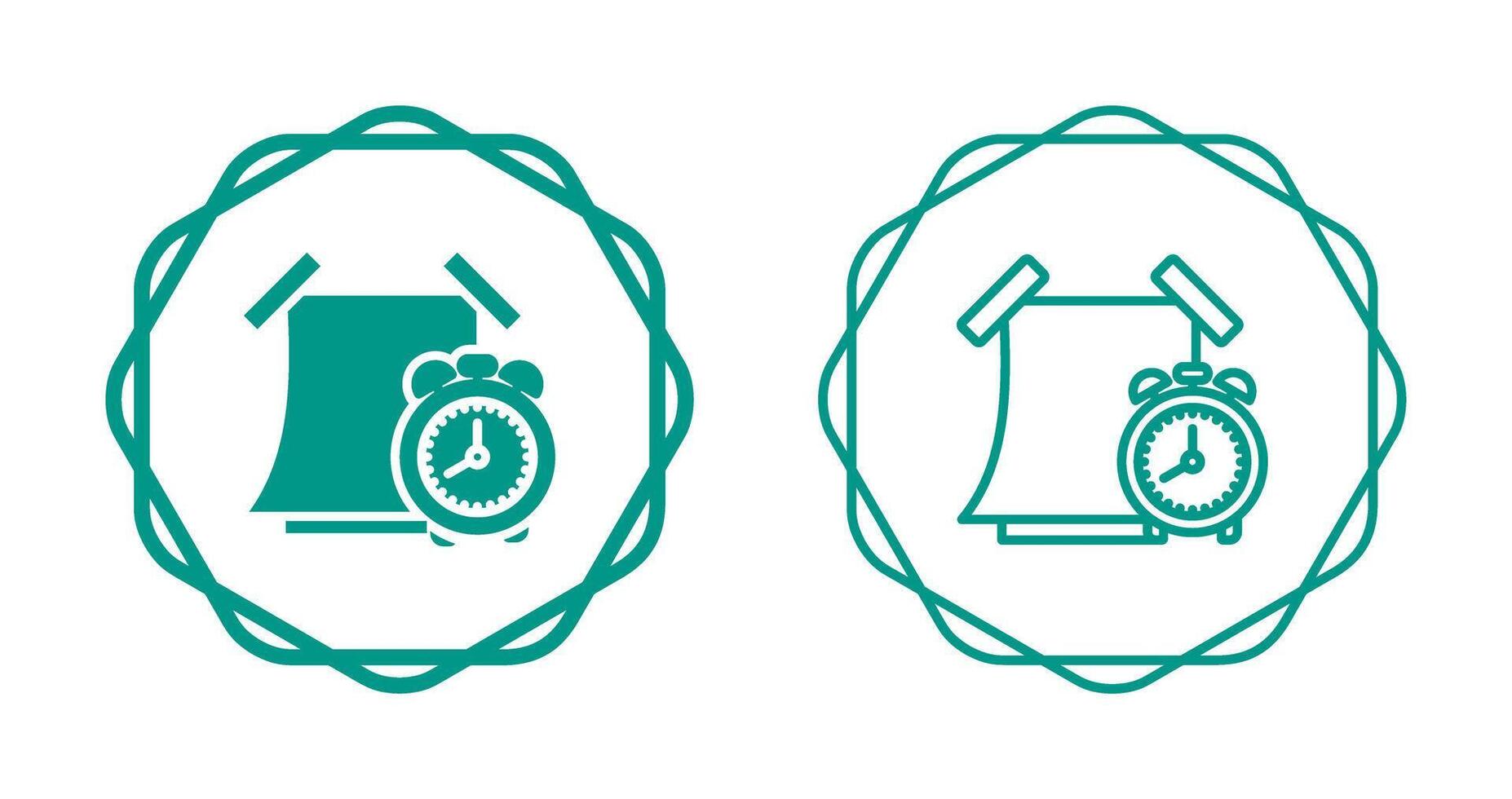 Sticky note with alarm clo Vector Icon