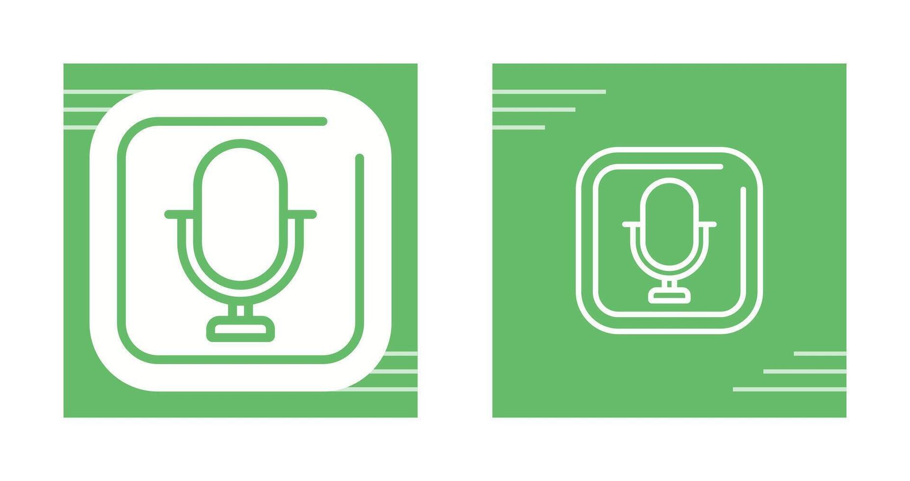 Microphone Square Vector Icon