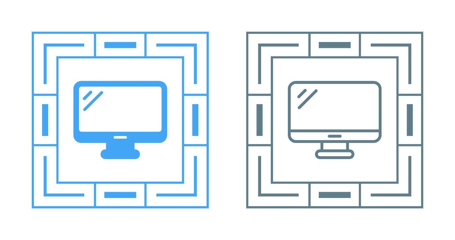 monitor de icono de vector