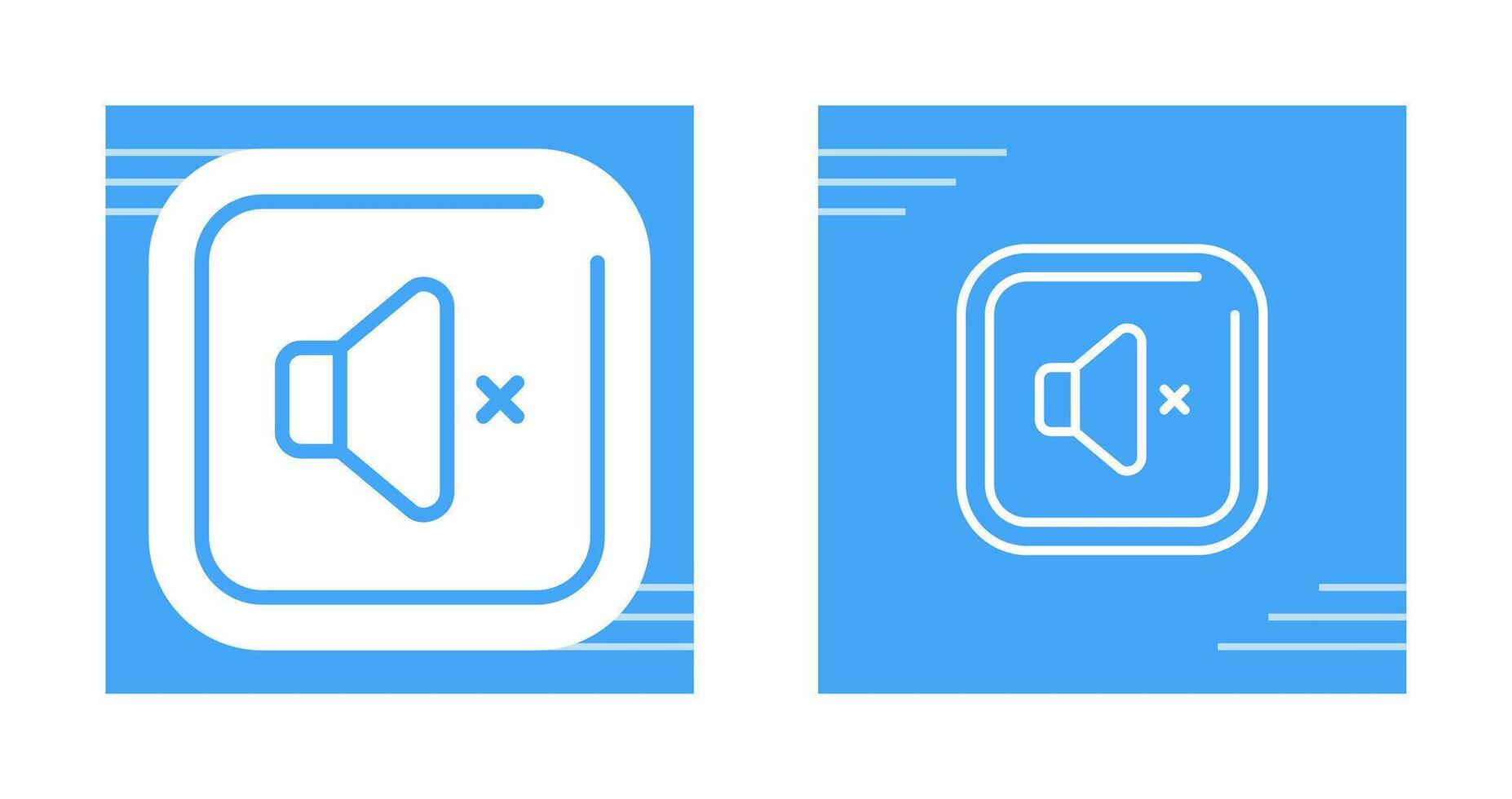 Mute Square Vector Icon