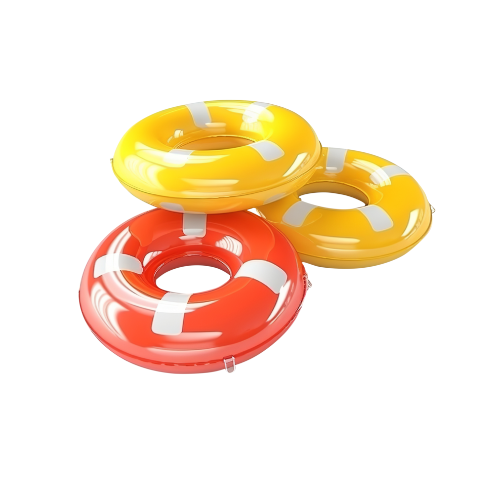 AI generated Pool floaties isolated on png background