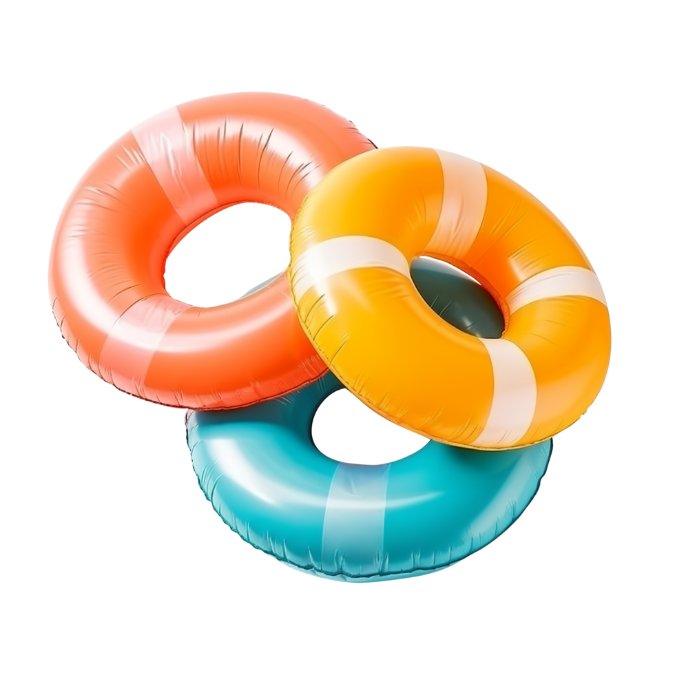 AI generated Pool floaties isolated on png background