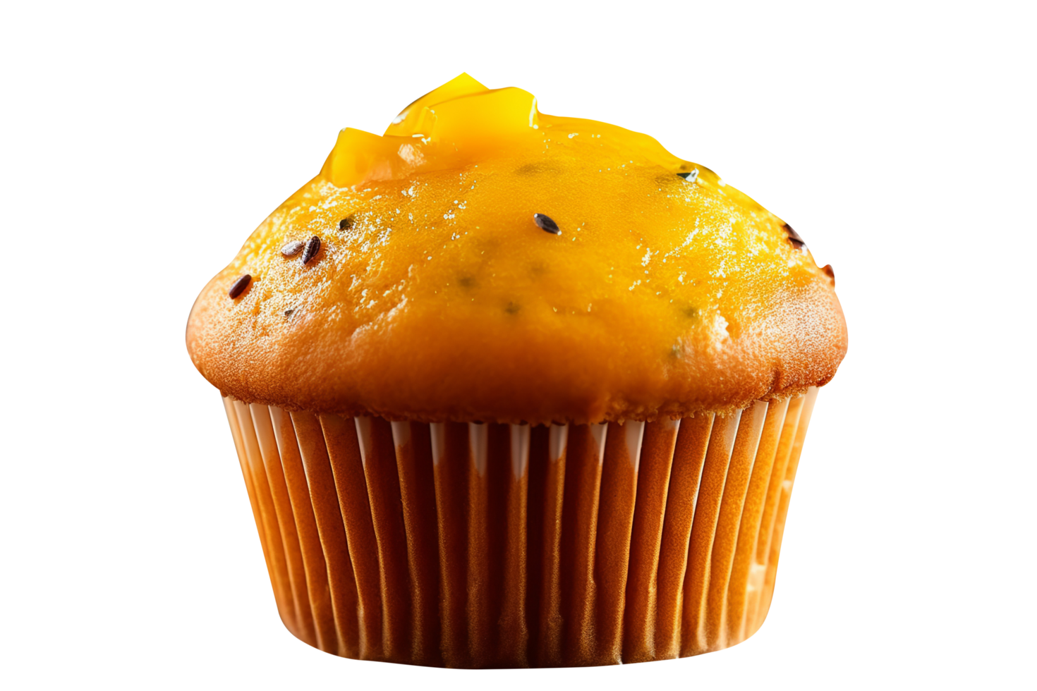 ai genererad mango muffin isolerat på png bakgrund