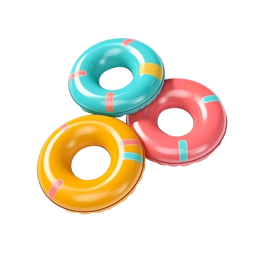 AI generated Pool floaties isolated on png background
