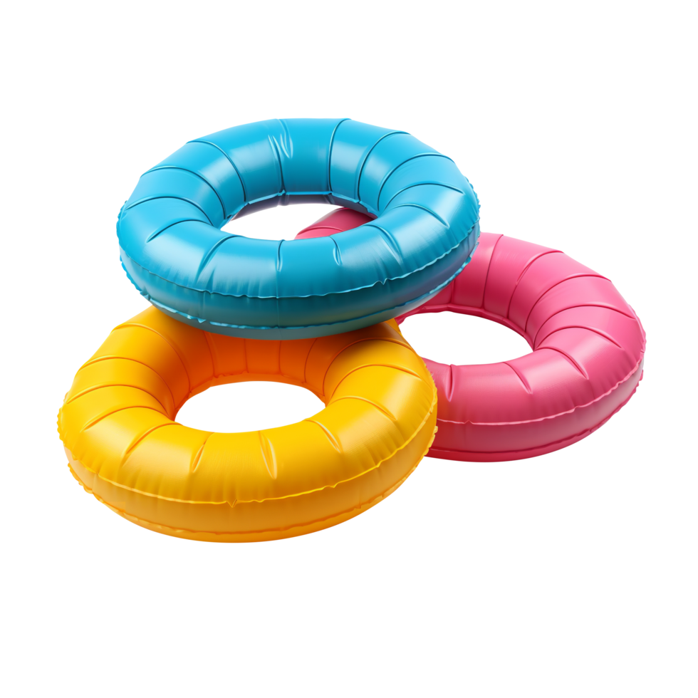 AI generated Pool floaties isolated on png background