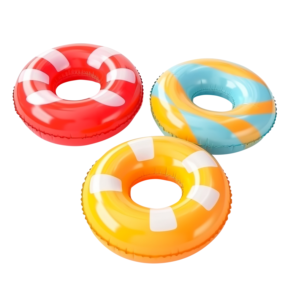 AI generated Pool floaties isolated on png background