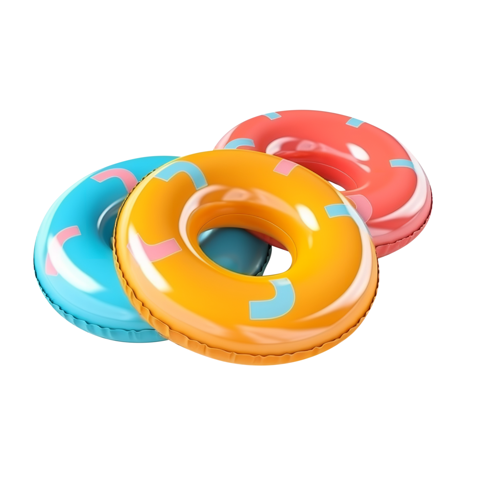 AI generated Pool floaties isolated on png background