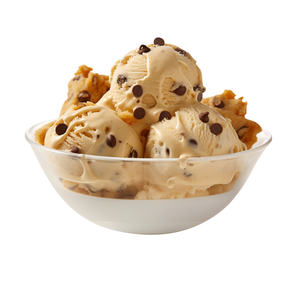 AI generated Chocolate vanilla Ice-cream isolated on png background