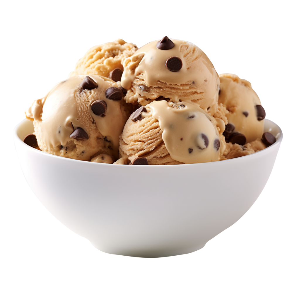 AI generated Chocolate vanilla Ice-cream isolated on png background