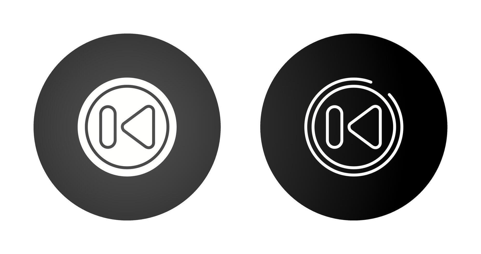 Previous Track Button Vector Icon