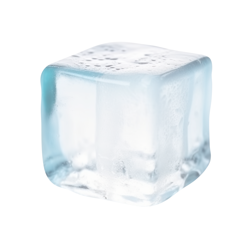 AI generated Ice-cubes isolated on png background