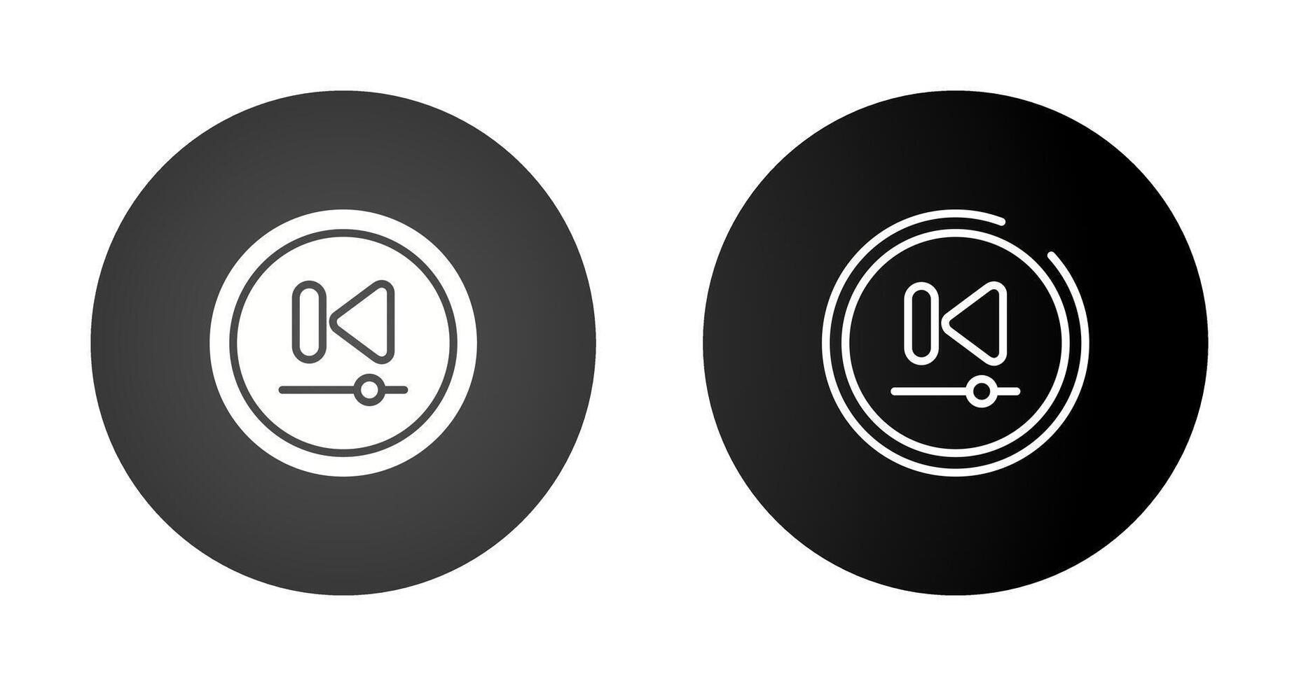 Video Previous Track Butto Vector Icon