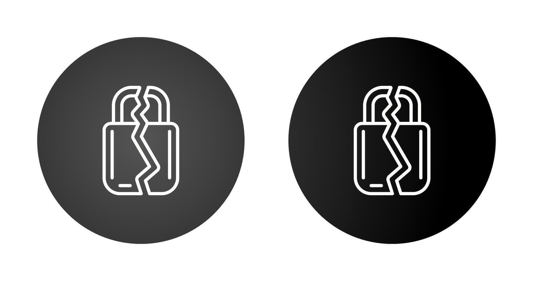Brocken Padlock Vector Icon