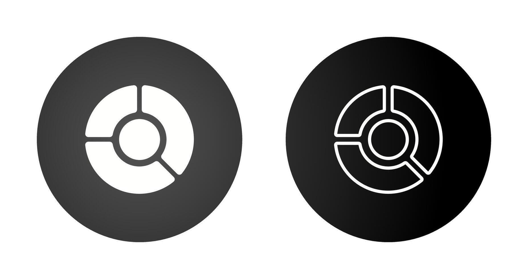 icono de vector de gráfico circular