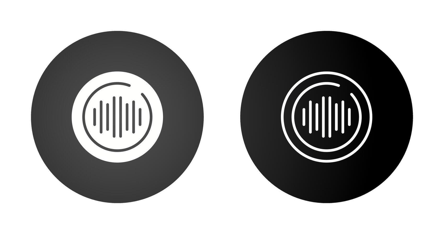 audio espectro circulo vector icono
