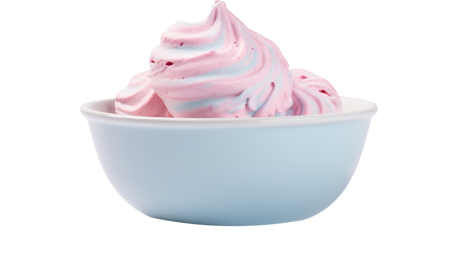 AI generated Cotton Candy Ice-cream isolated on png background