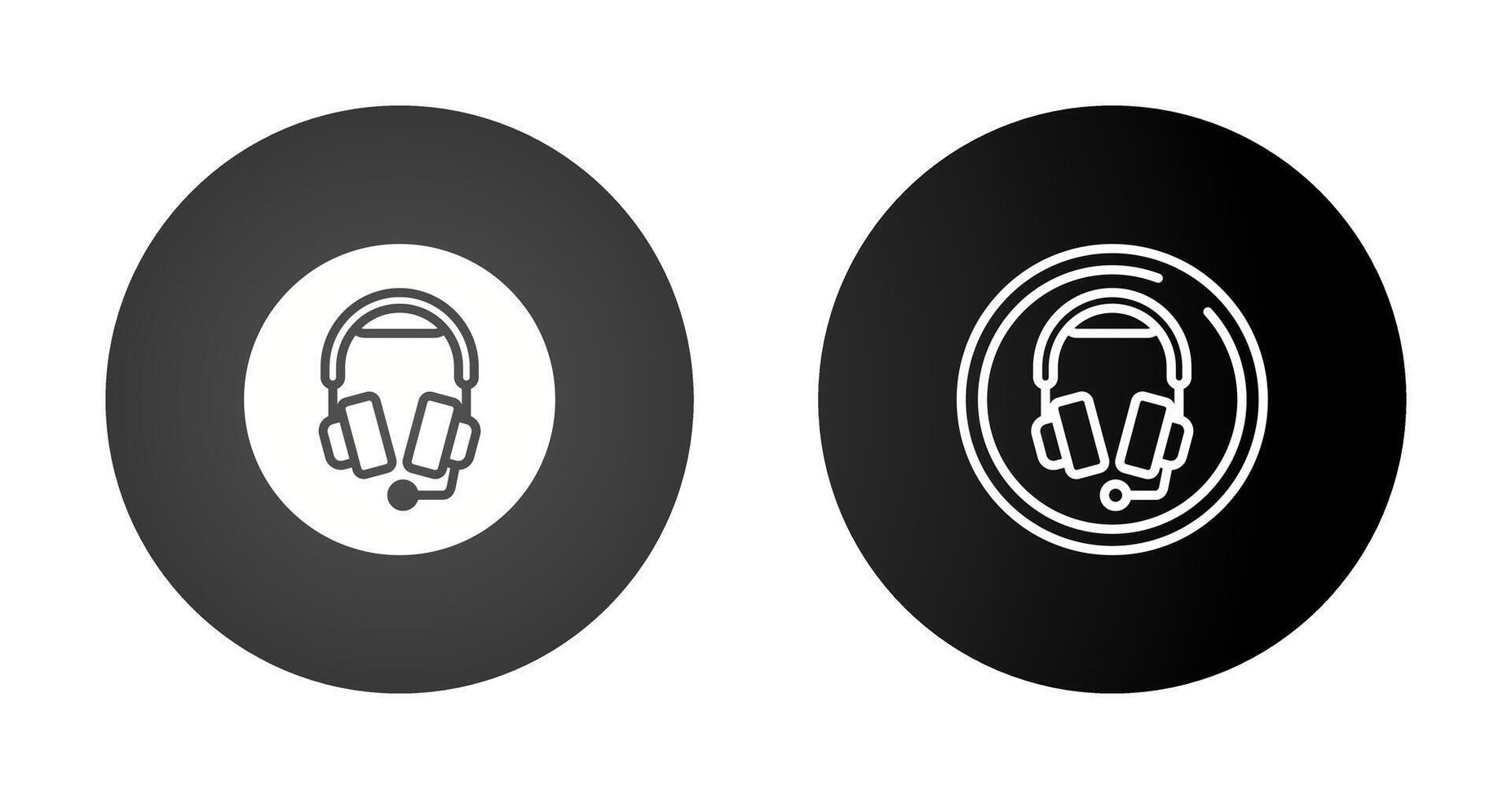 auriculares con micrófono vector icono