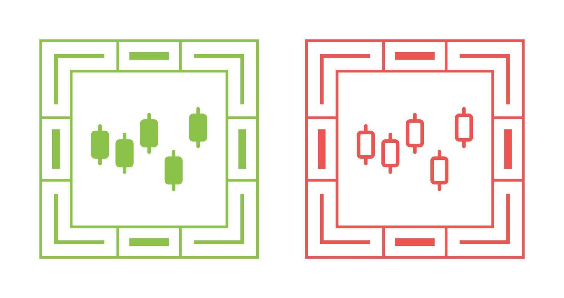 mercado volatilidad vector icono