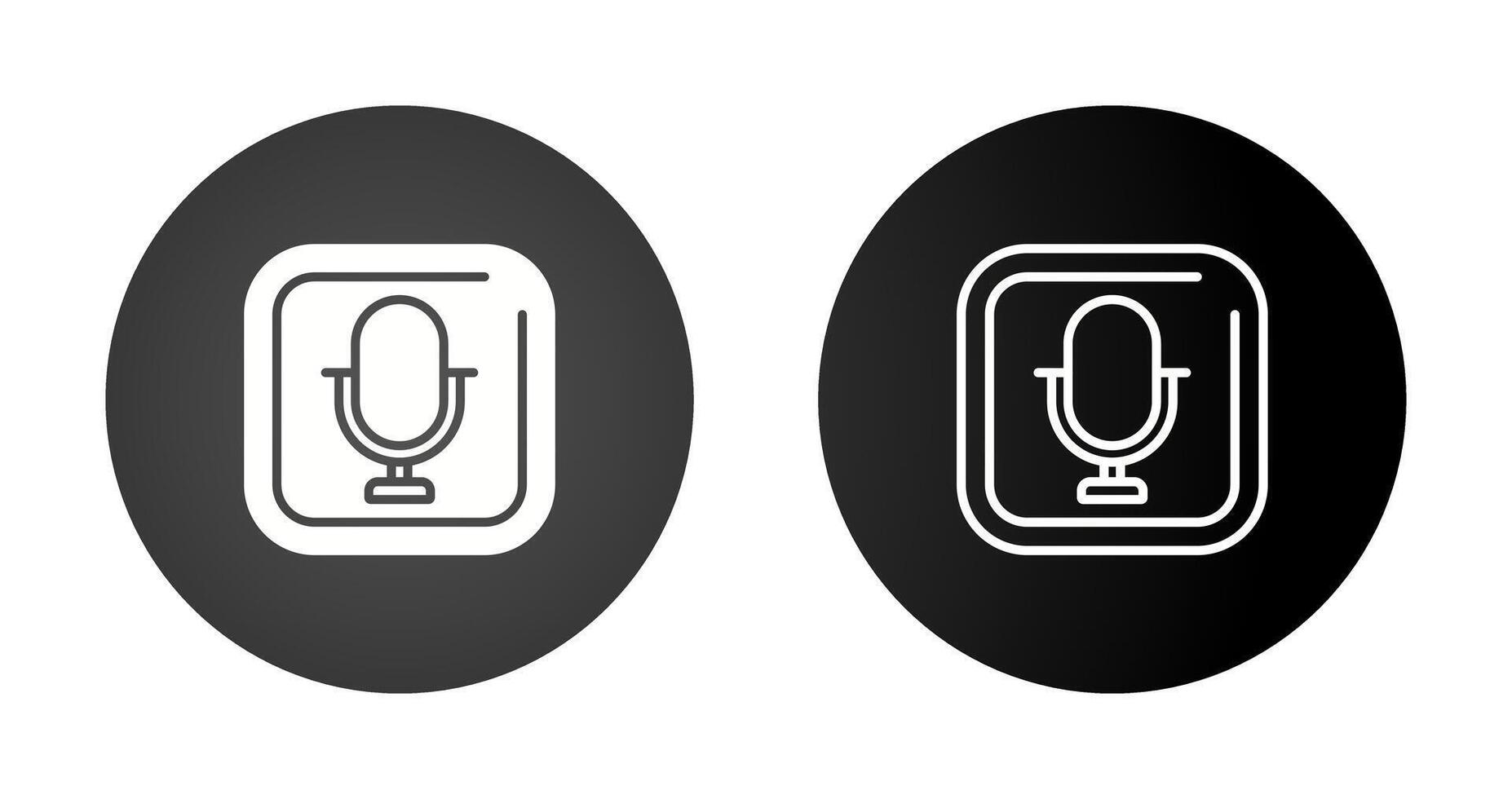 Microphone Square Vector Icon