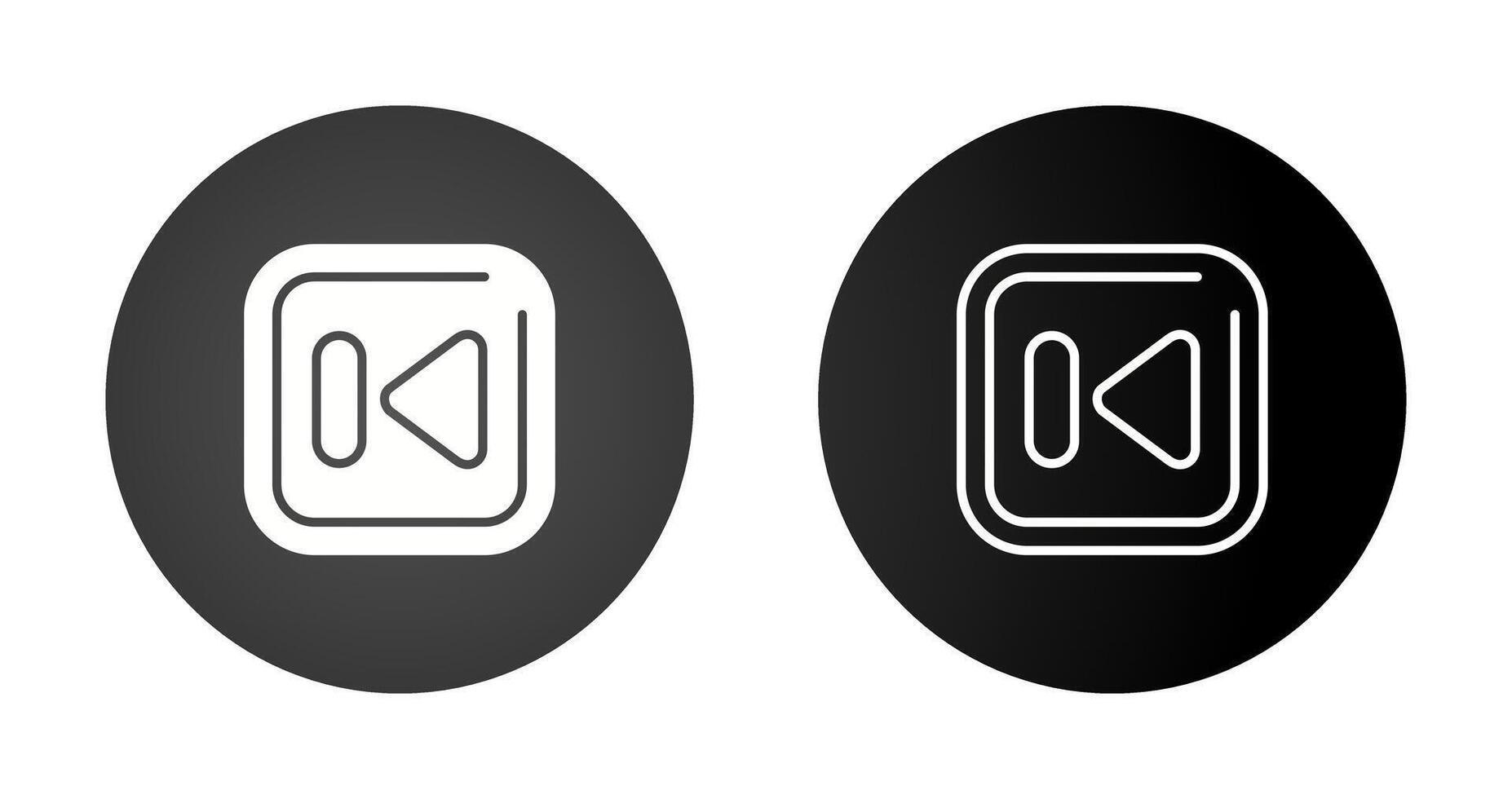 Previous Track Square Vector Icon