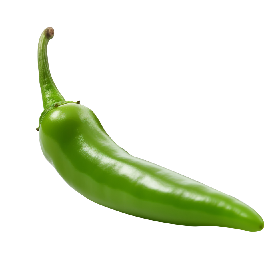 Green chilli isolated on background png