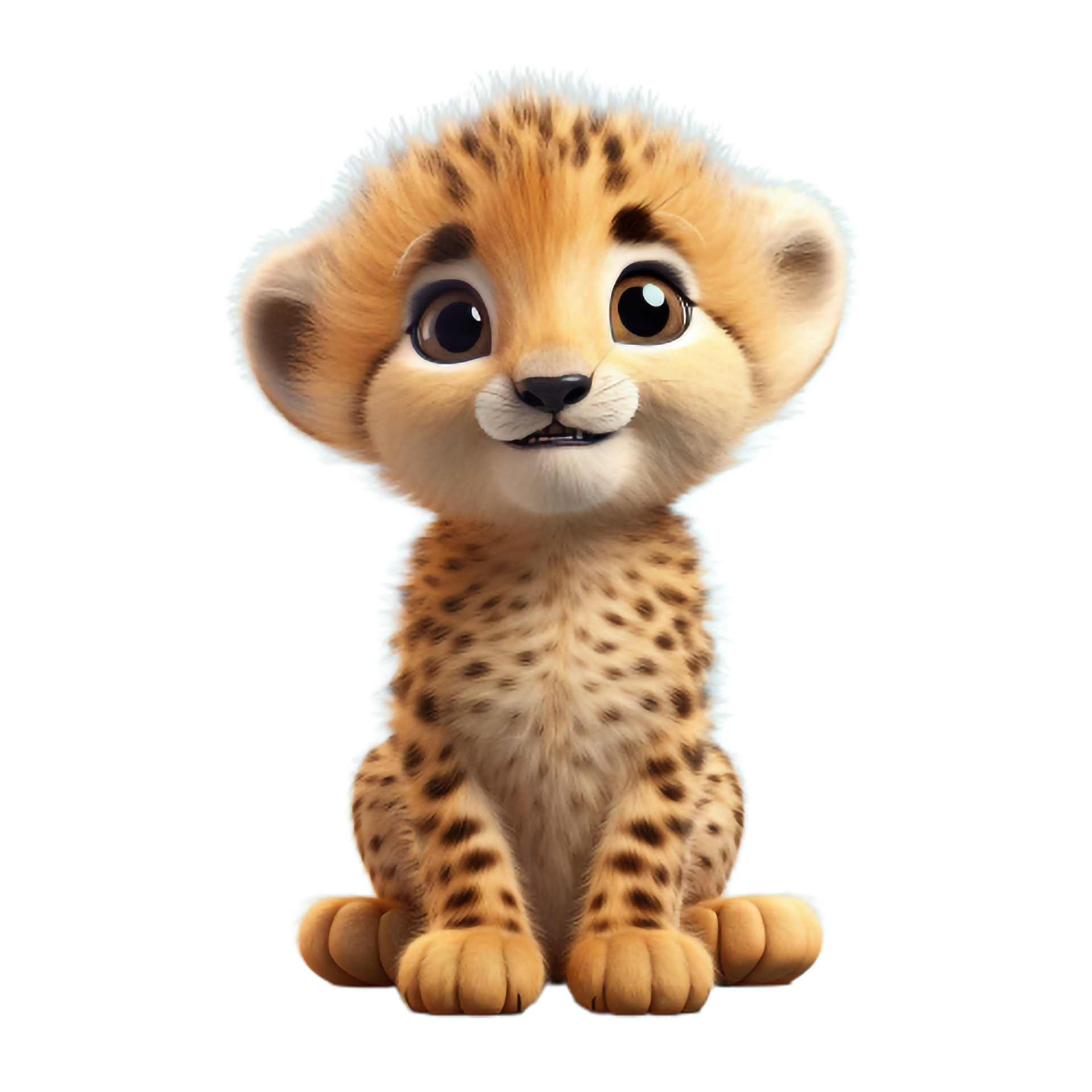 AI generated Cheetah Baby isolated on png background 39107690 PNG