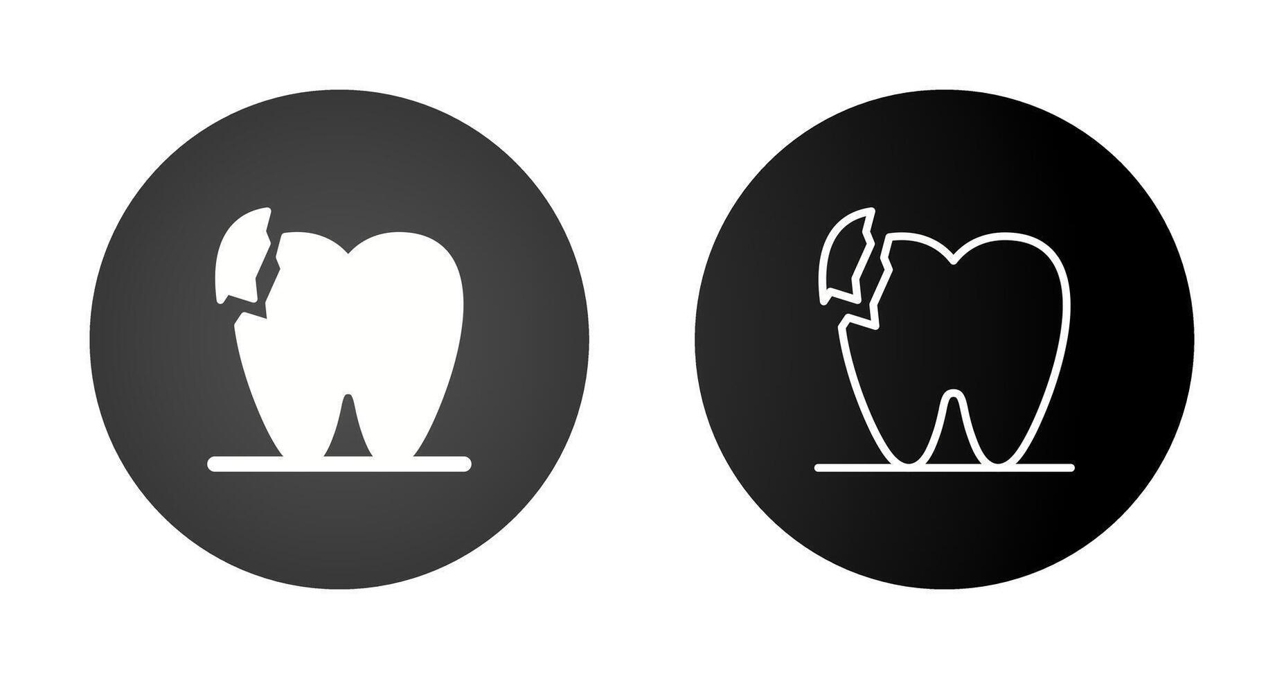 Broken Teeth Vector Icon
