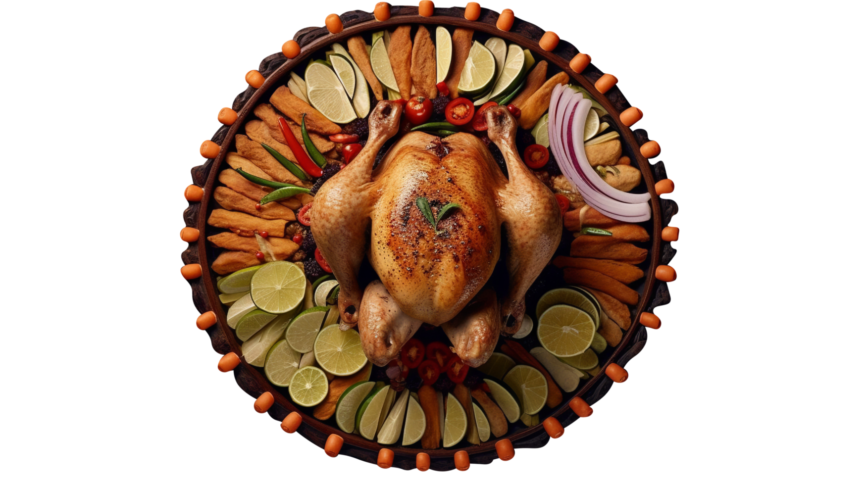 Tandoori chicken isolated on background png