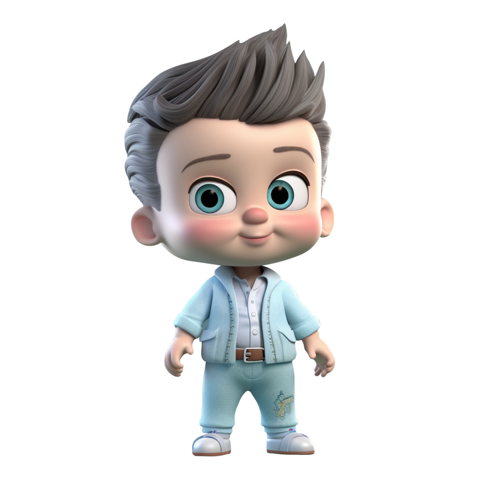 3d Illustration boy isolated on background png