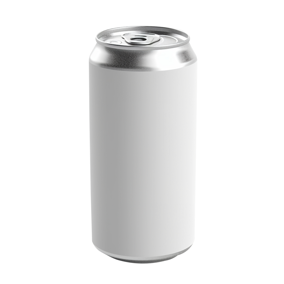 AI generated Blank soda can isolated on png background