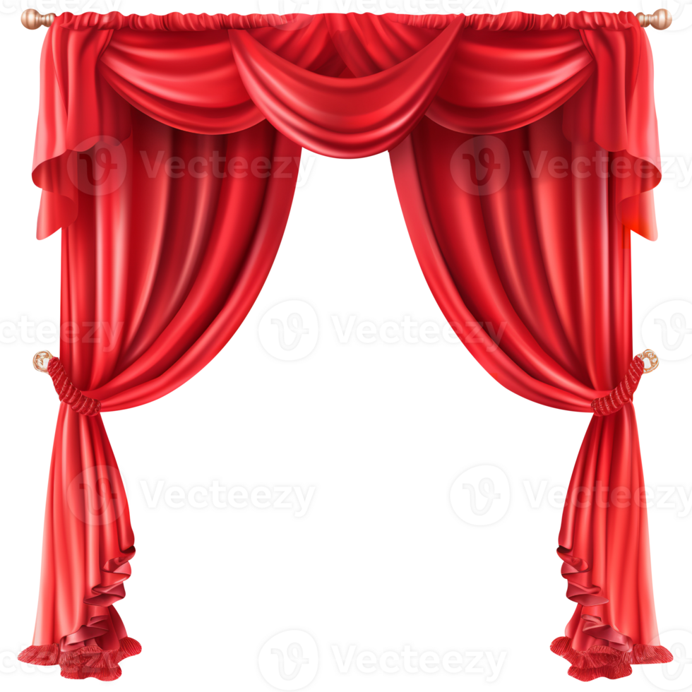 Red Curtain isolated on background png