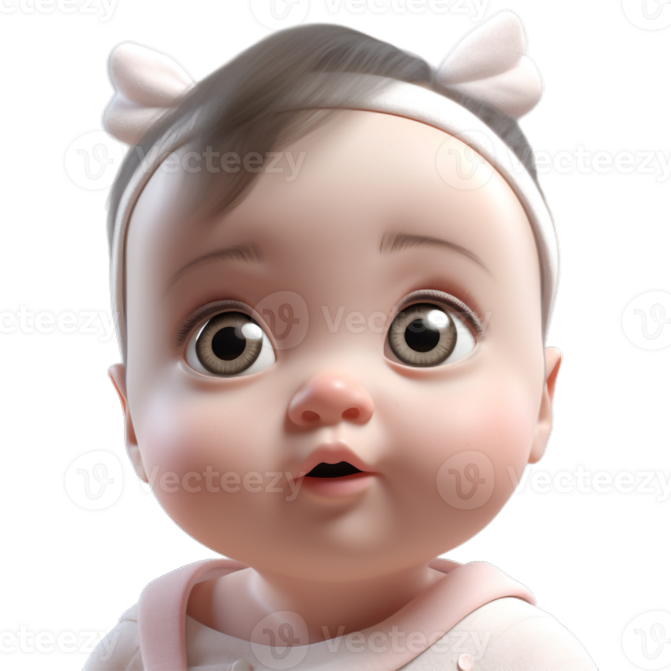 Cute Baby isolated on background png