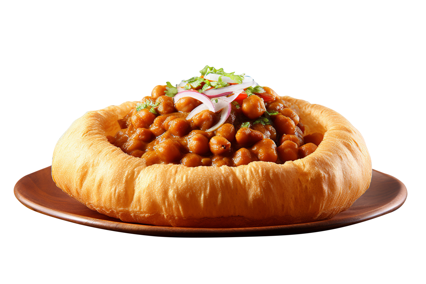 Chole Bhature isolated on background png